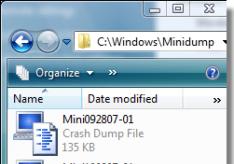 Анализ minidump windows 7